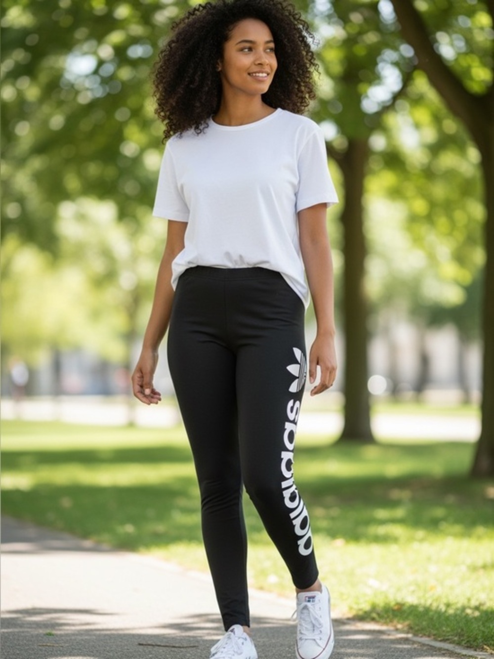 🖤 Adidas Originals Trefoil Logo Leggings Black Women’s Small